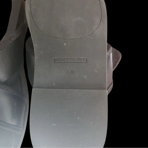 Marc Fisher Black Slides with Buckle - Picture 3 of 3